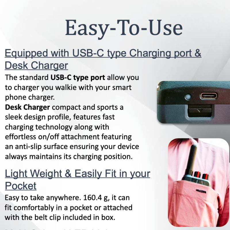 Compact and Lightweight Design