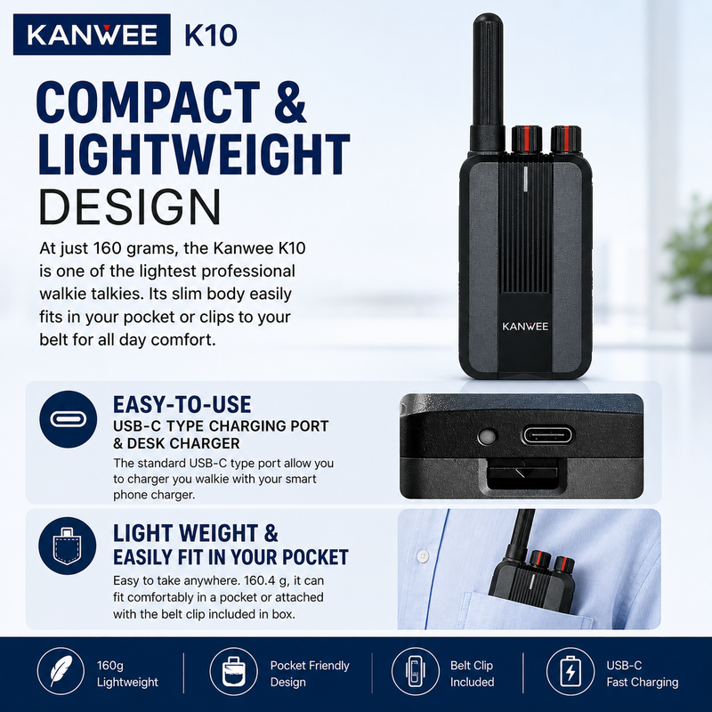 Compact and Lightweight Design